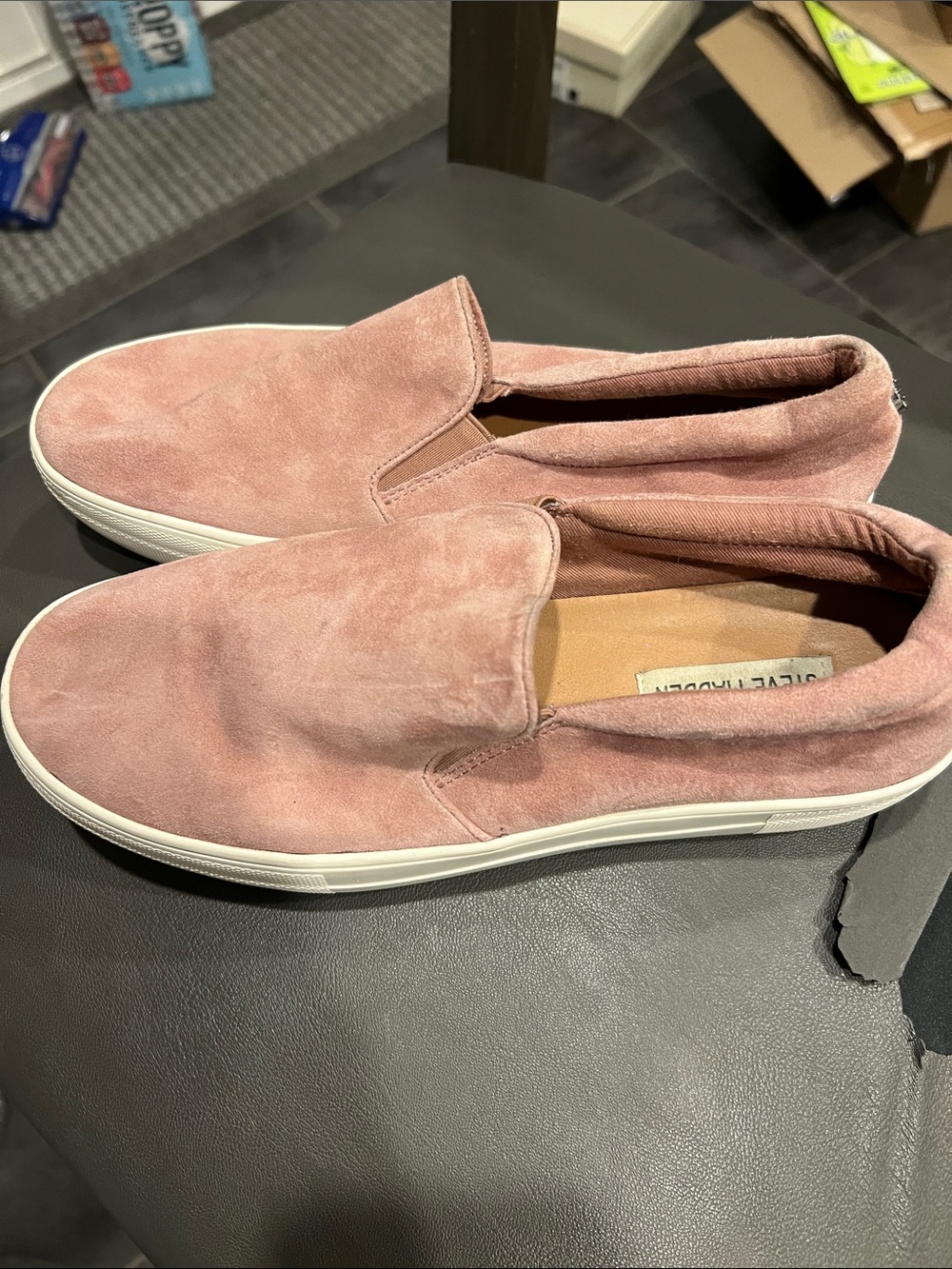Steve Madden Dusty Rose Suede Slip-On Sneakers